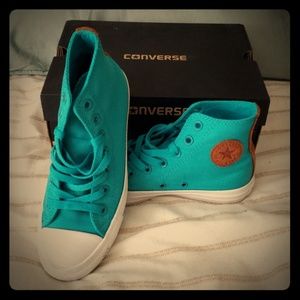 Teal Hi Top Conversr